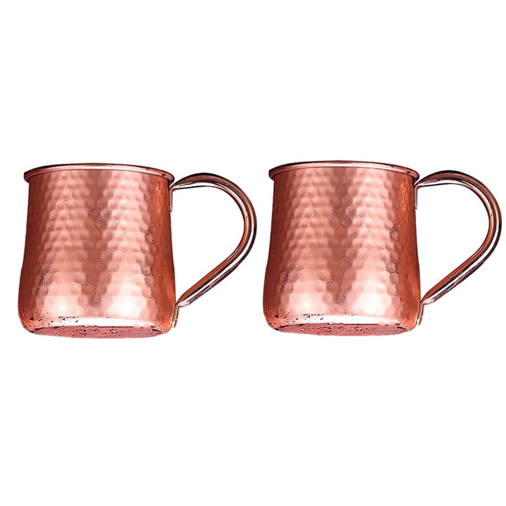 2 Stück Gehämmerter Kupfer Bier /Milch Krug, Handgefertigter Moskauer Maultier Becher, Moskauer Maultier,520 Ml