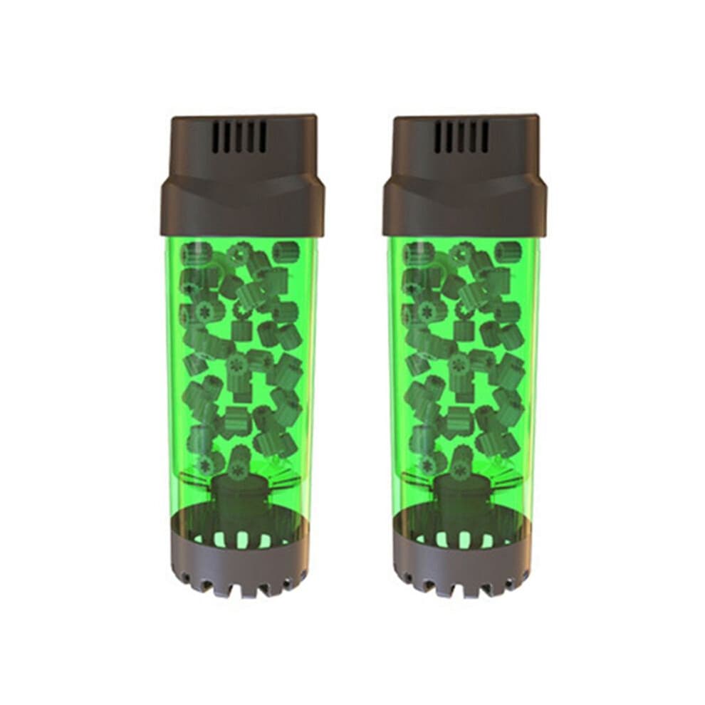 2X Aquarium Aquarium Wirbelschicht-Filter Bubble Bio Media Filter mit Luftstein- und Schwammfilter LH-300