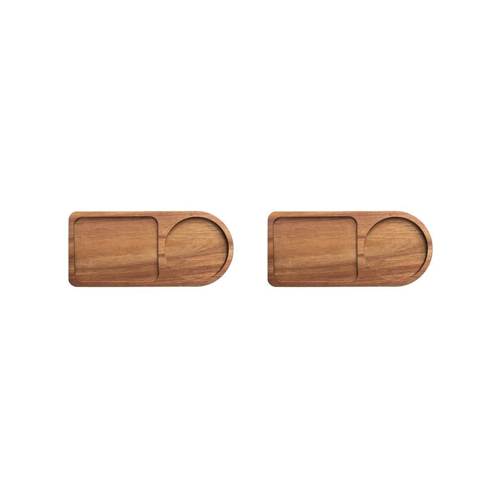 2X Kaffeetablett, Holzplatte, FrüHstüCkstablett zum Servieren Von Speisen, Gastgewerbe, Kaffeegeschirr, Teegeschirr, Dekoration, Tischdekoration,
