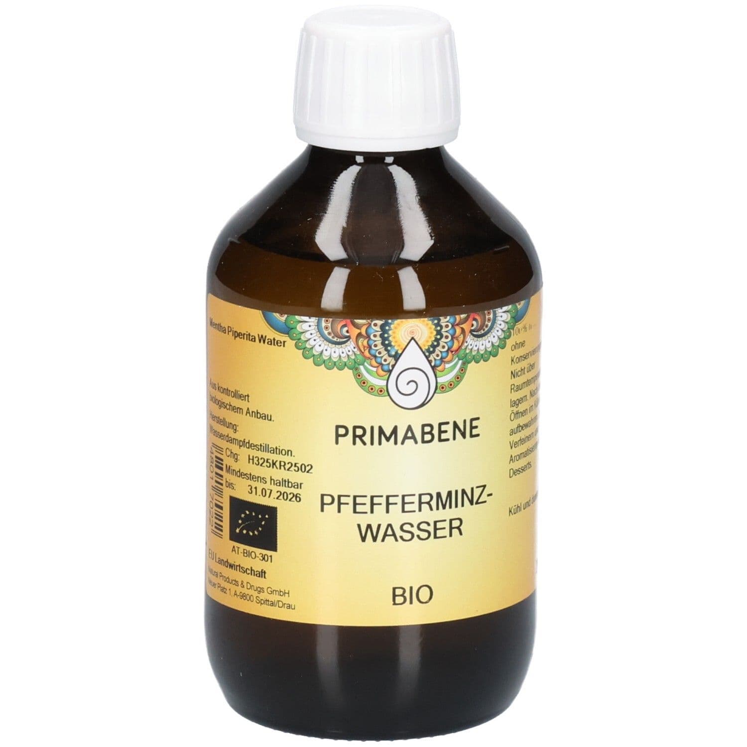 Pfefferminzwasser BIO Primab 250 ml Lösung zum Einnehmen