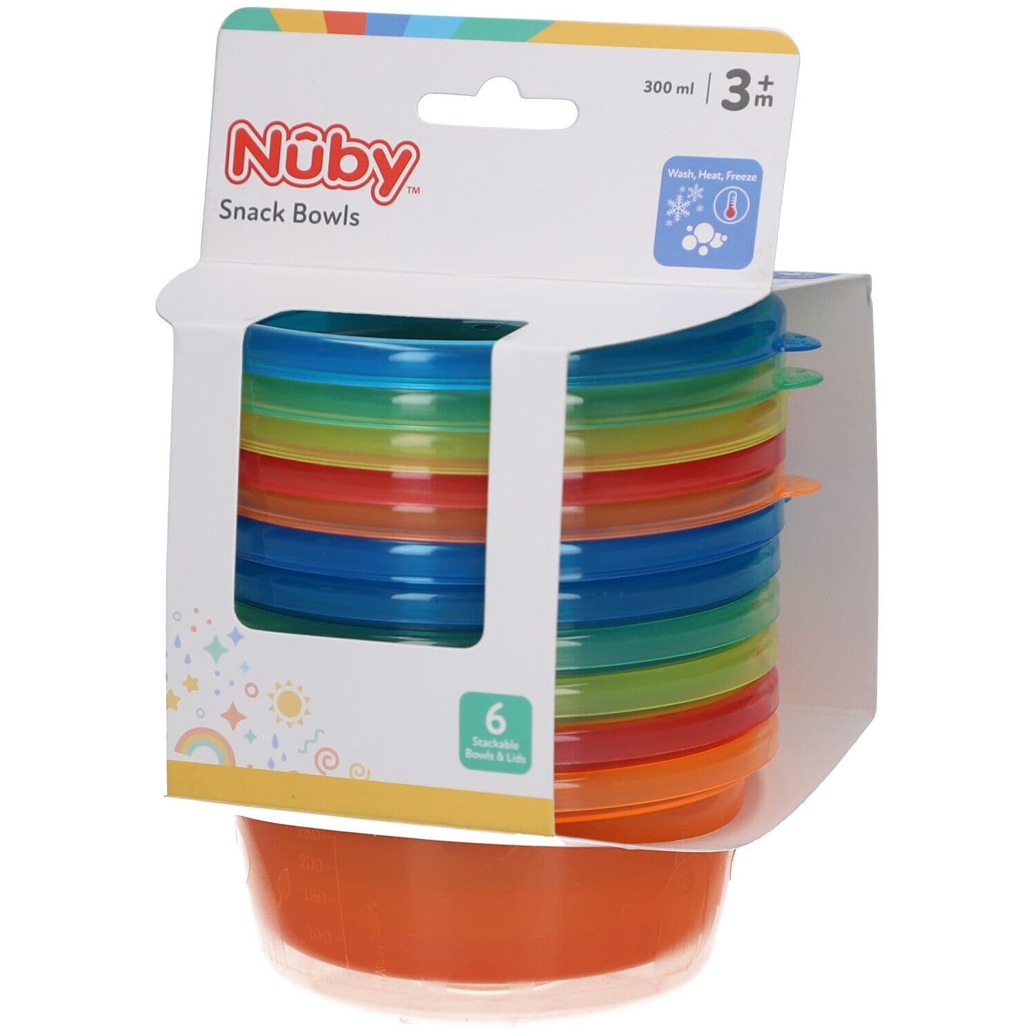 Nuby Kom + Deksel 300 ml 6 St Becher