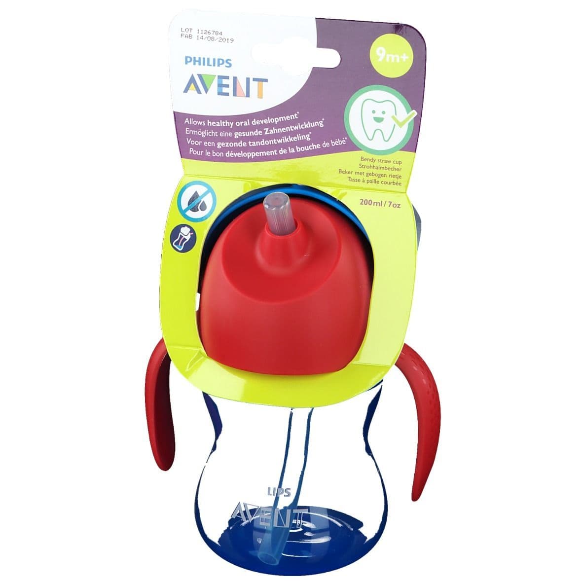 Avent Drinkbeker met Rietje Boy Blauw Scf796/01 1 St Flaschen