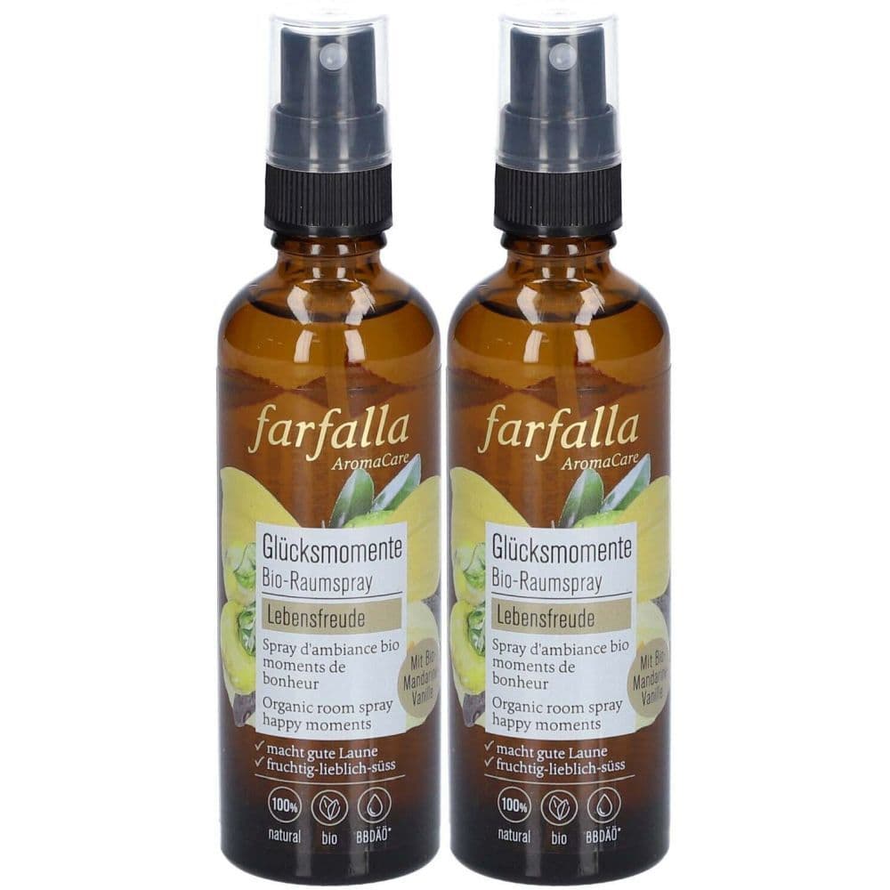 Farfalla Bio-Raumspray Lebensf Vanille-Mand 75 ml x2 2x75 Spray