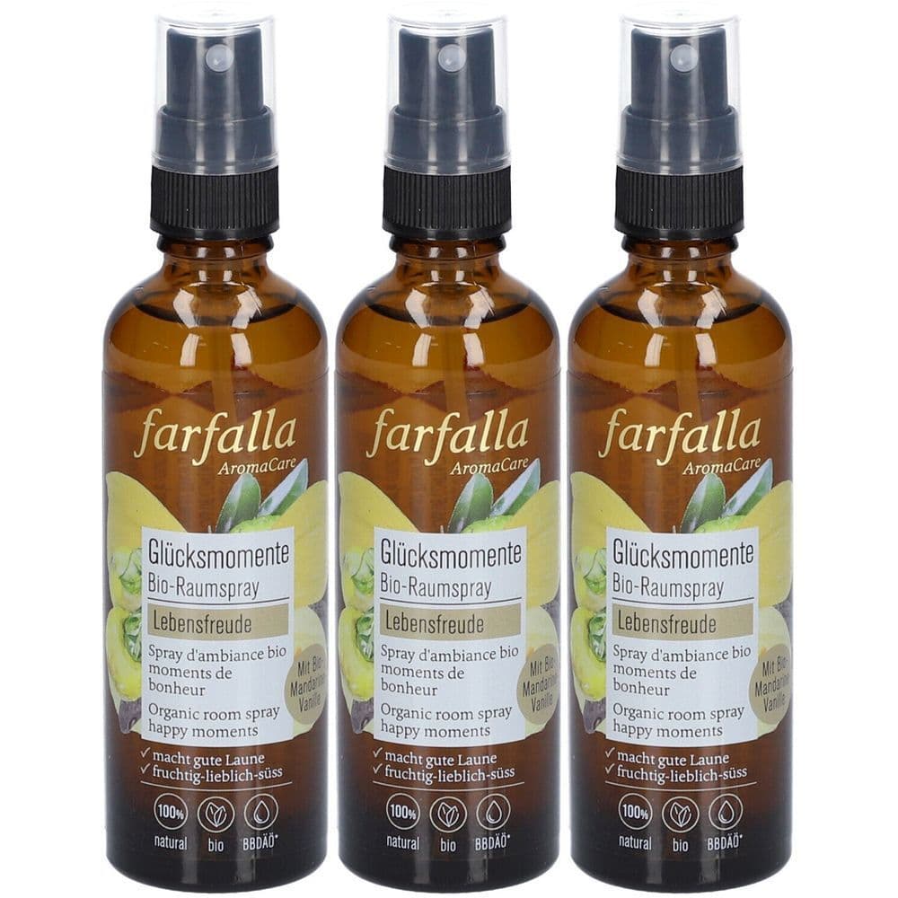 Farfalla Bio-Raumspray Lebensf Vanille-Mand 75 ml x3 3x75 Spray