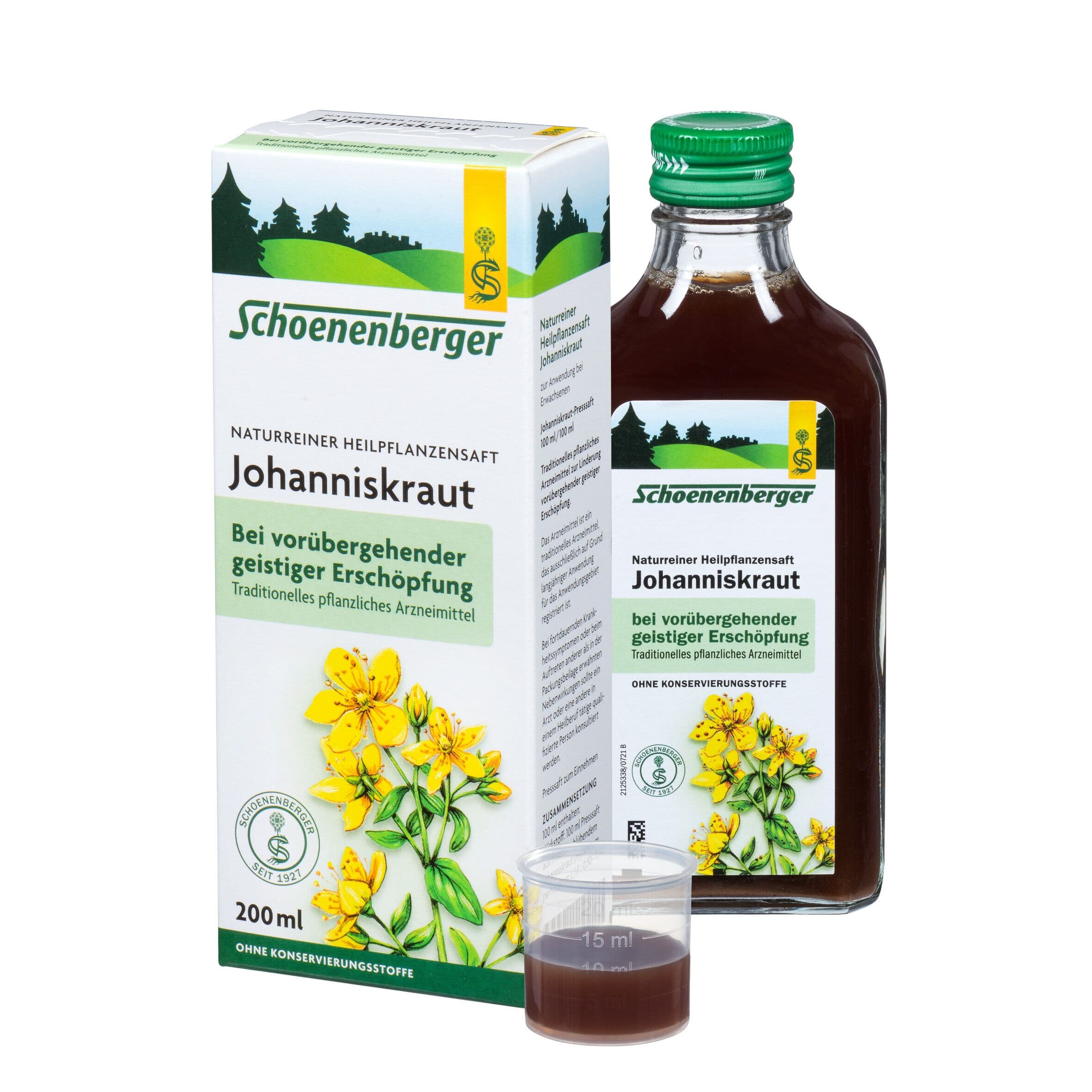 Johanniskraut Saft Schoenenberger 200 ml