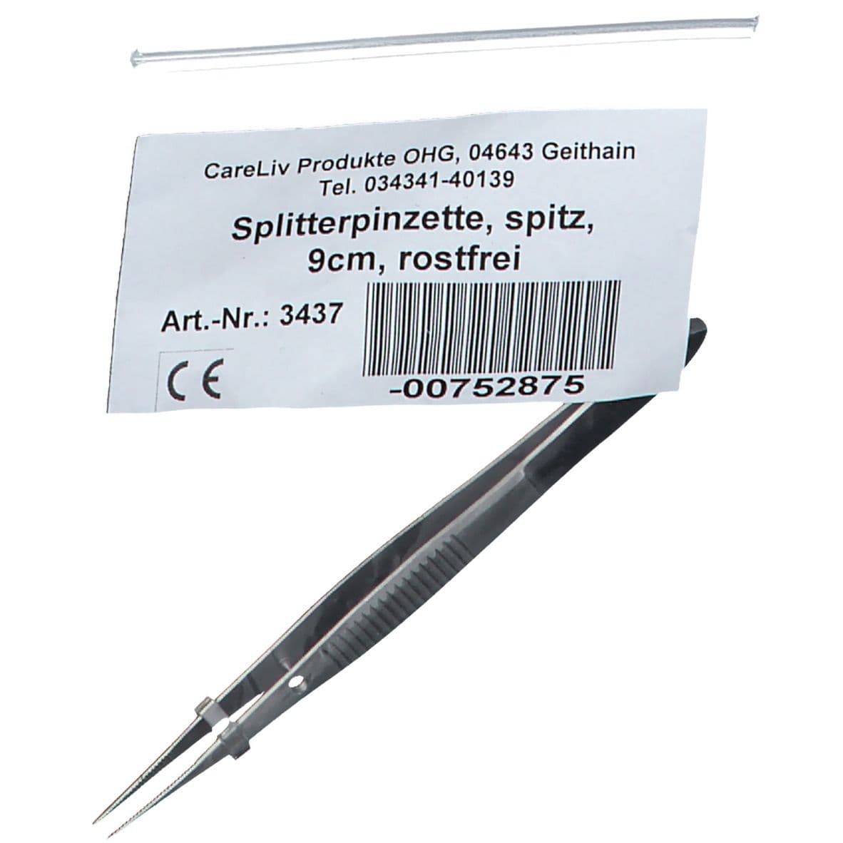 Pinzette Splitter spitz rostfrei 9 cm 1 St
