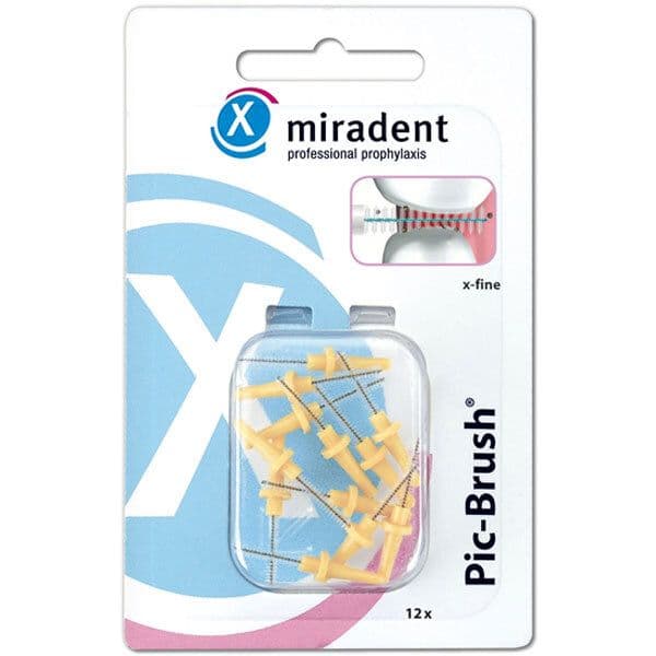 Miradent Interd.Pic-Brush Ersatzb.x-fein gelb 12 St Zahnbürste