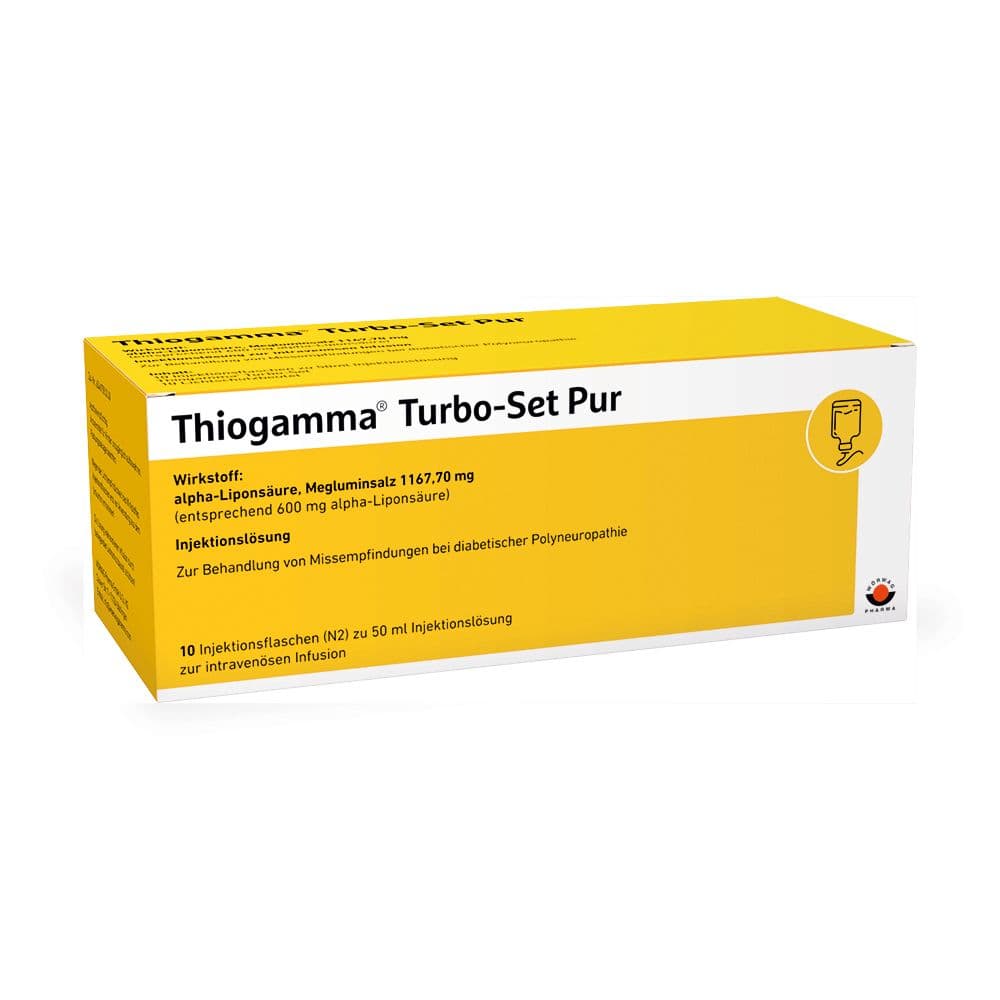 Thiogamma Turbo Set Pur Injektionsflaschen 10x50 ml