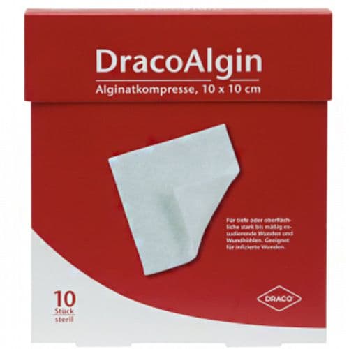 Dracoalgin 10x10 cm Alginatkompresse 10 St Kompressen