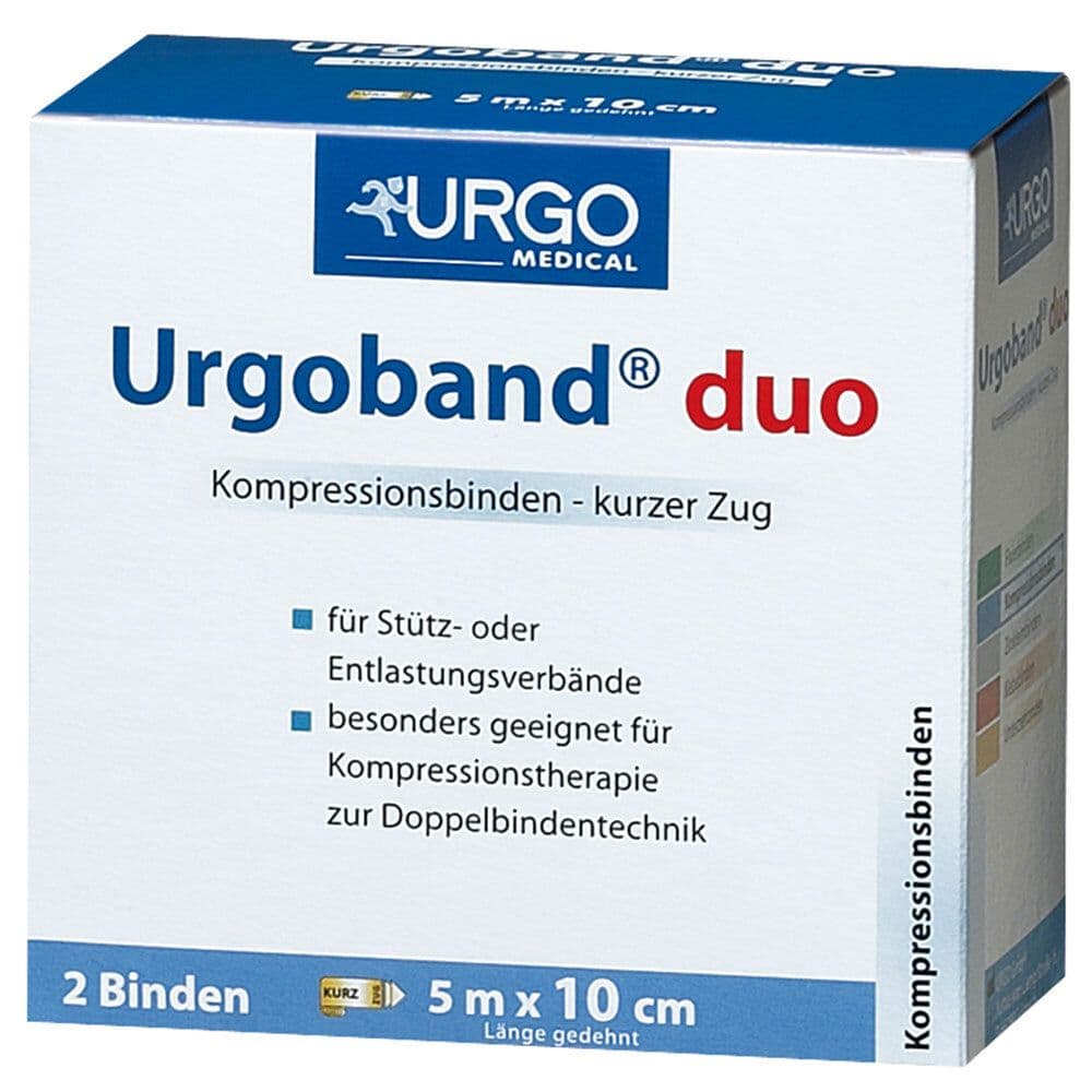 Urgoband Duo Kurzzugbinde 10 cmx5 m 2 St Binden