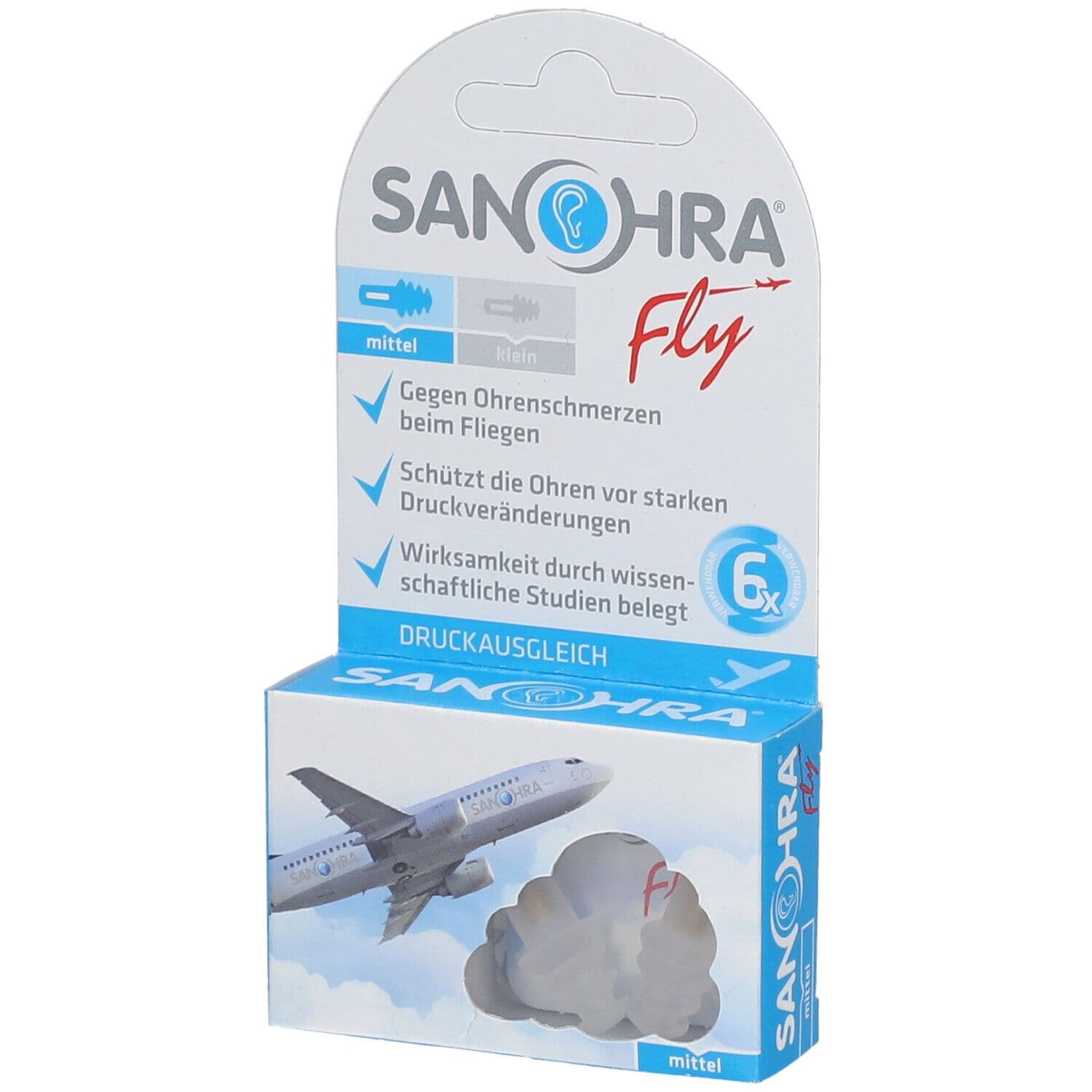 Sanohra fly Ohrenschutz f.Erwachsene 2 St Ohrstöpsel