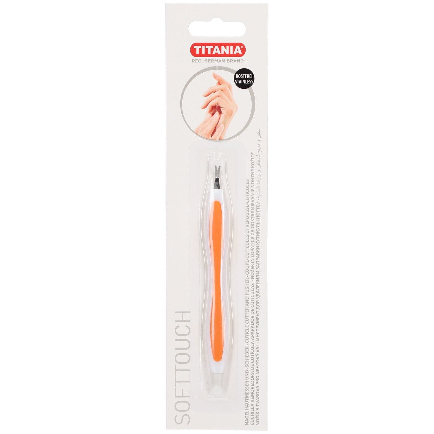 NAGELHAUTMESSER+Schieber Softtouch Titania 1 St Gerät