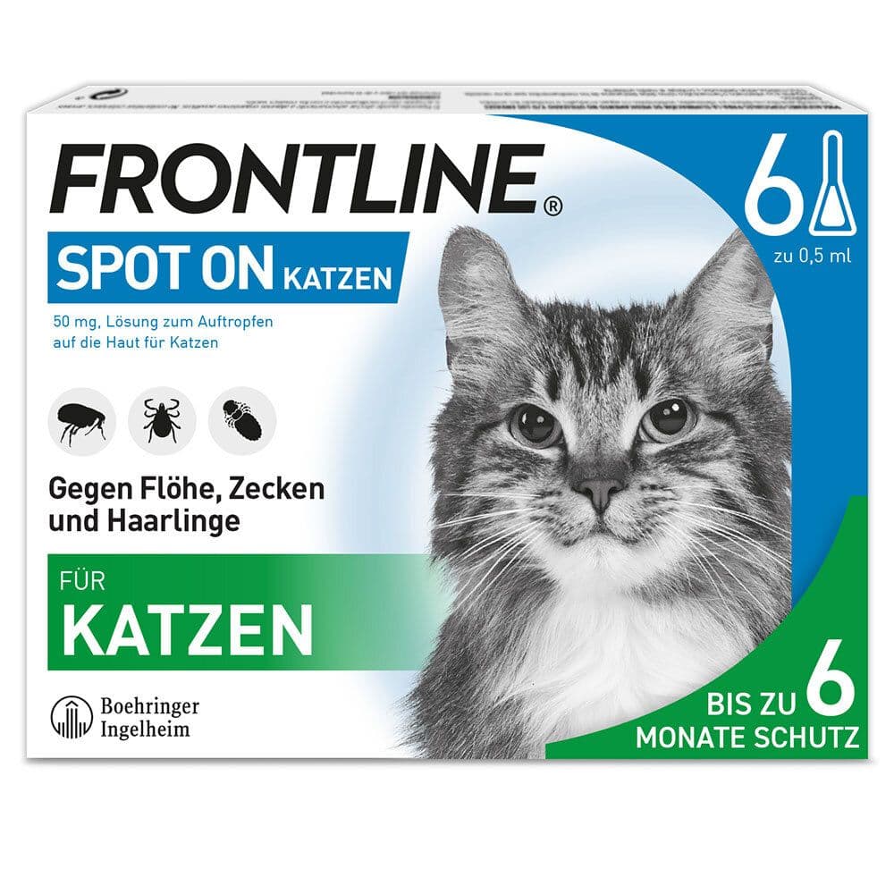 Frontline Spot on K Lösung f.Katzen 6 St Einzeldosispipetten