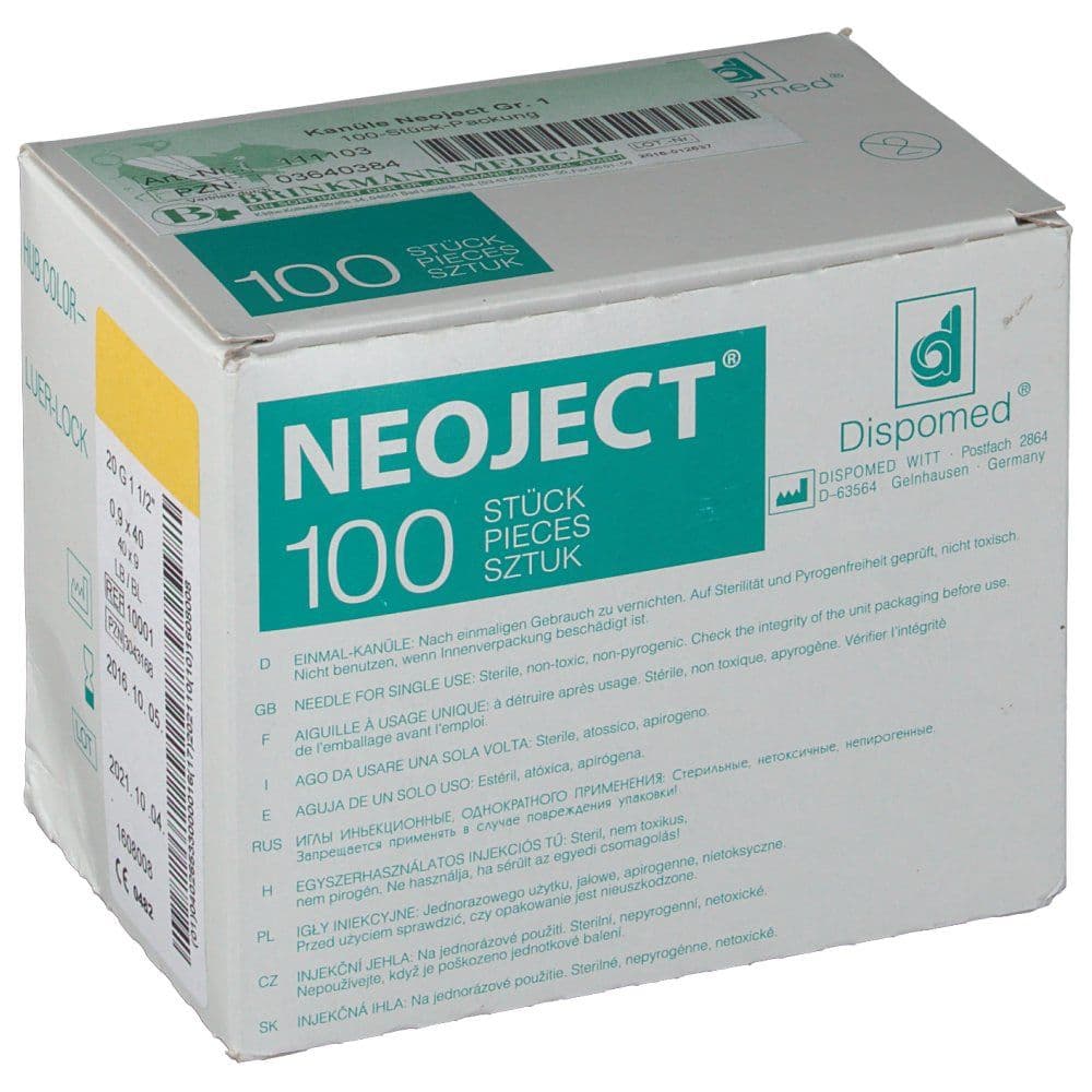 Kanülen Einmal Neoject Gr.1 0,9x40 mm 100 St Kanüle