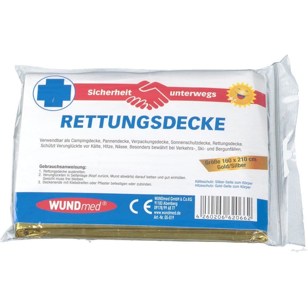 Rettungsdecke 160x210 cm gold/silber 1 St Decke