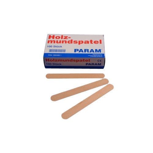 Mundspatel Holz Karton 100 St Stäbchen