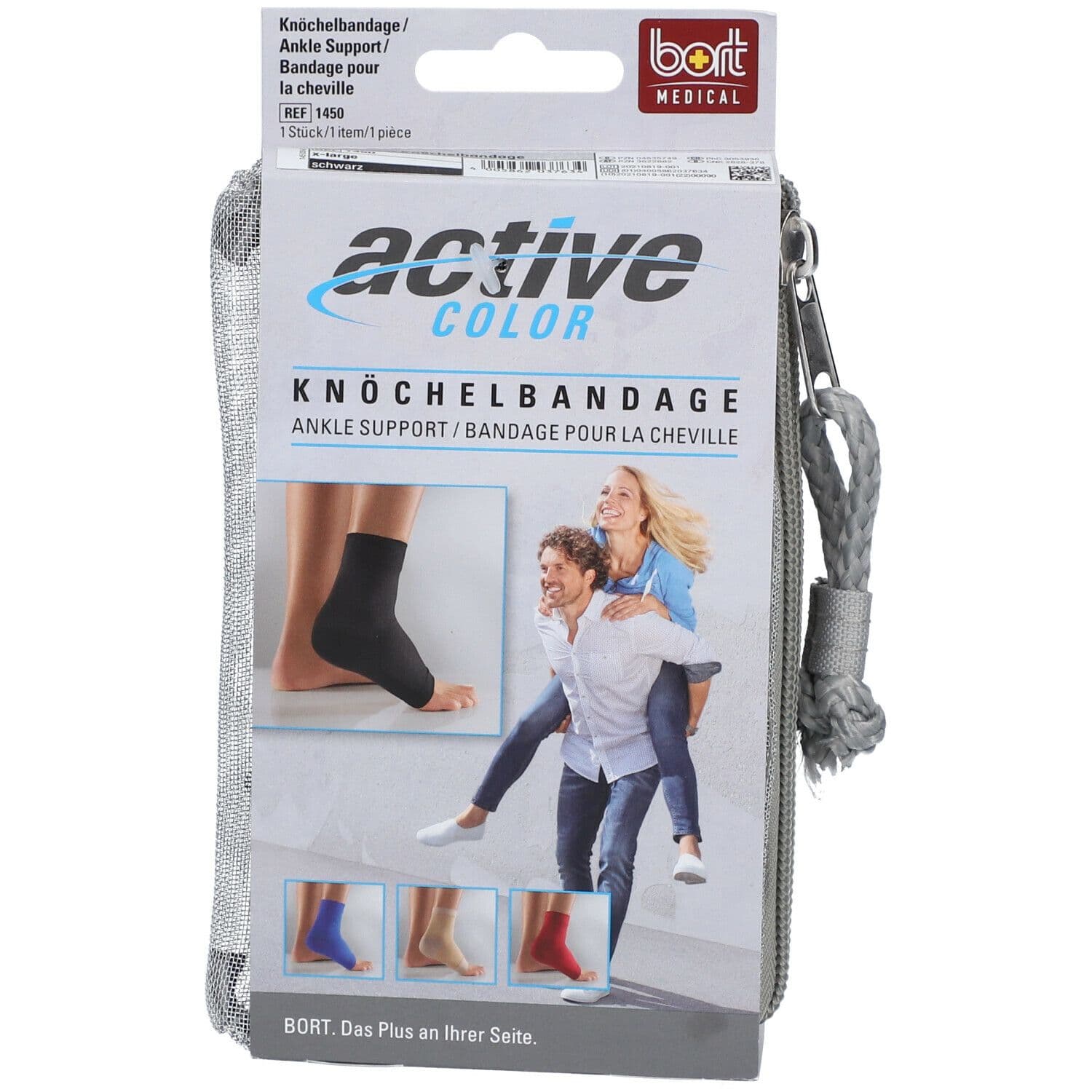 Bort ActiveColor Knöchelbandage XL schwarz 1 St Bandage(s)