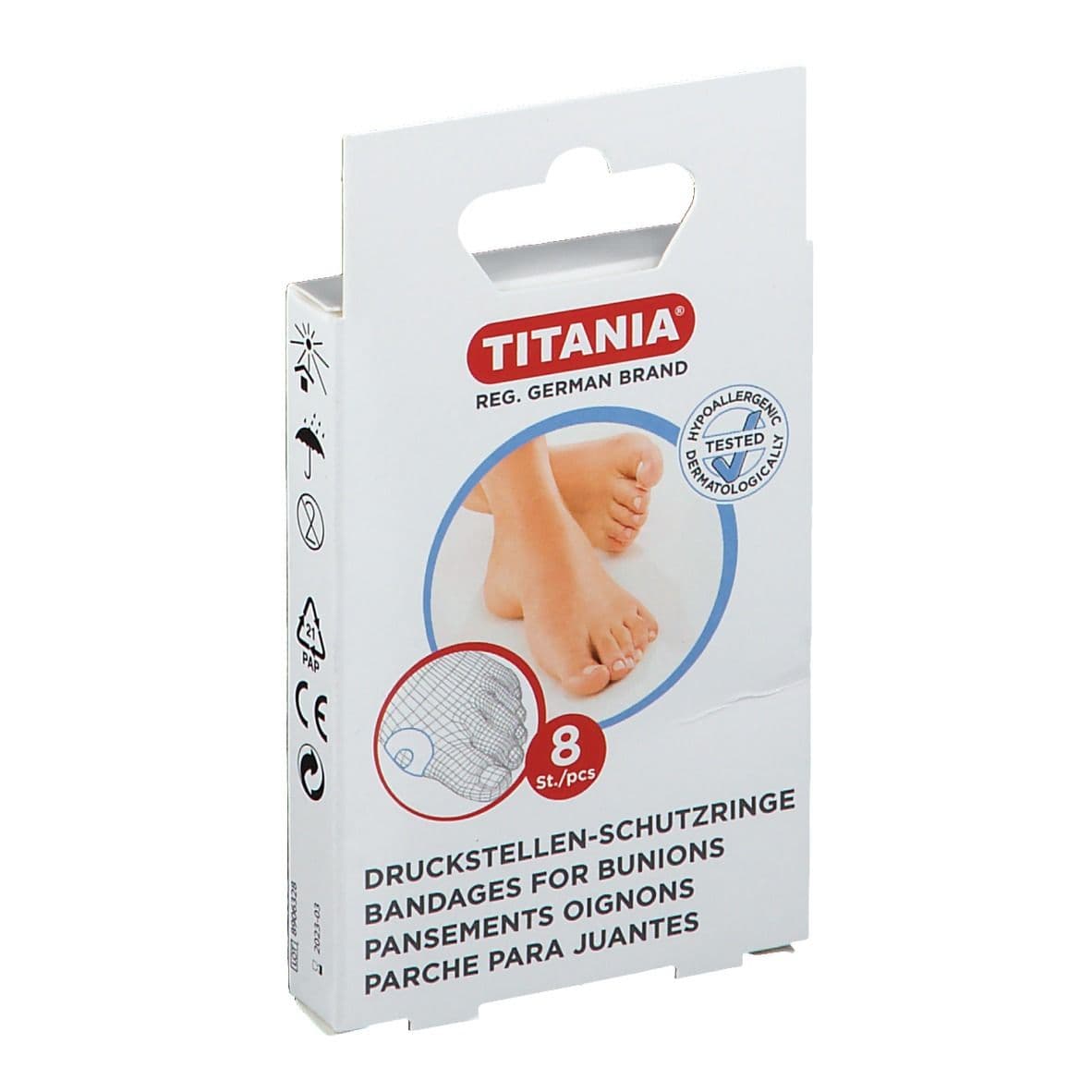 Druckstellen Schutzringe groß Titania 8 St Pflaster