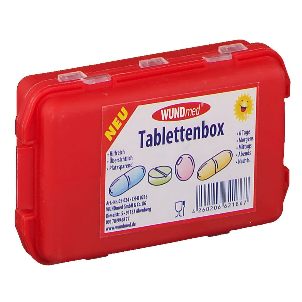 Tablettenbox mit 10-Fächern farbig sortiert 1 St Box