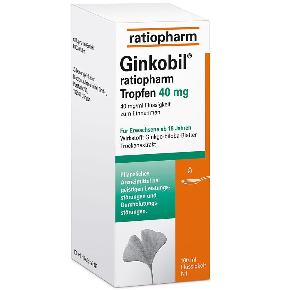 GINKOBIL-ratiopharm Tropfen 40 mg 100 ml