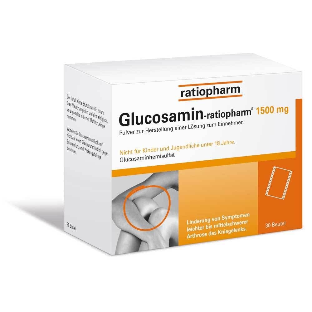 Glucosamin-Ratiopharm 1500 mg Plv.z.H.e.L.z.Einn. 30 St Pulver zur Herstellung einer Lösung zum Einnehmen