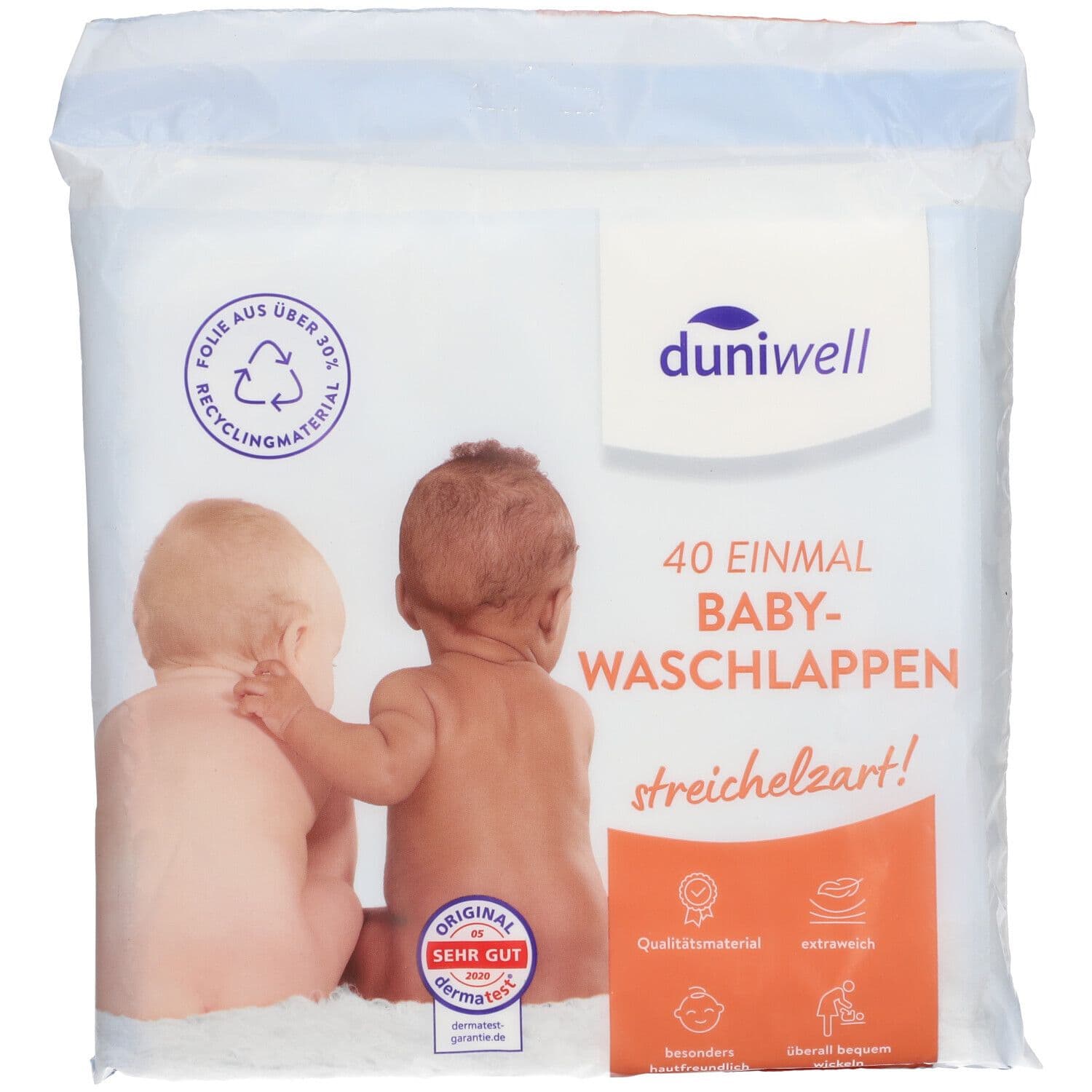 Duniwell Baby Waschlappen streichelzart 40 St Tücher