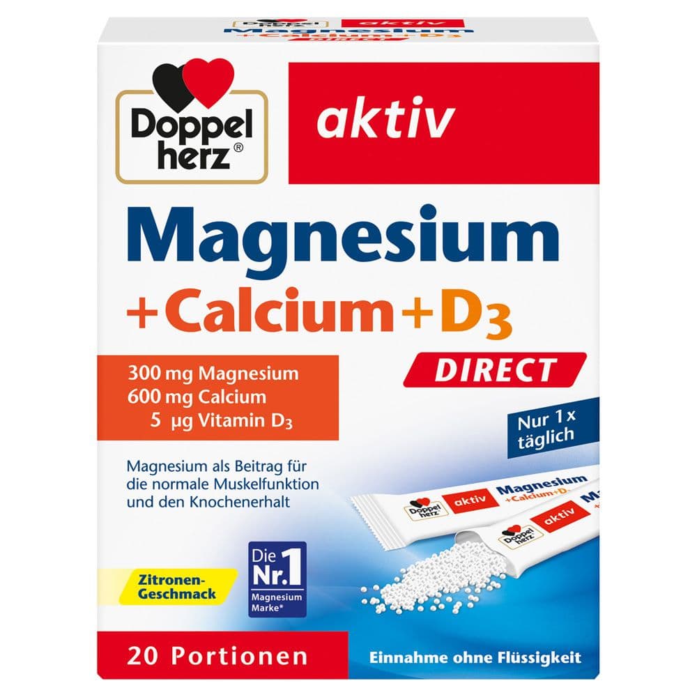 Doppelherz Magnesium+Calcium+D3 Direct Pellets 20 St
