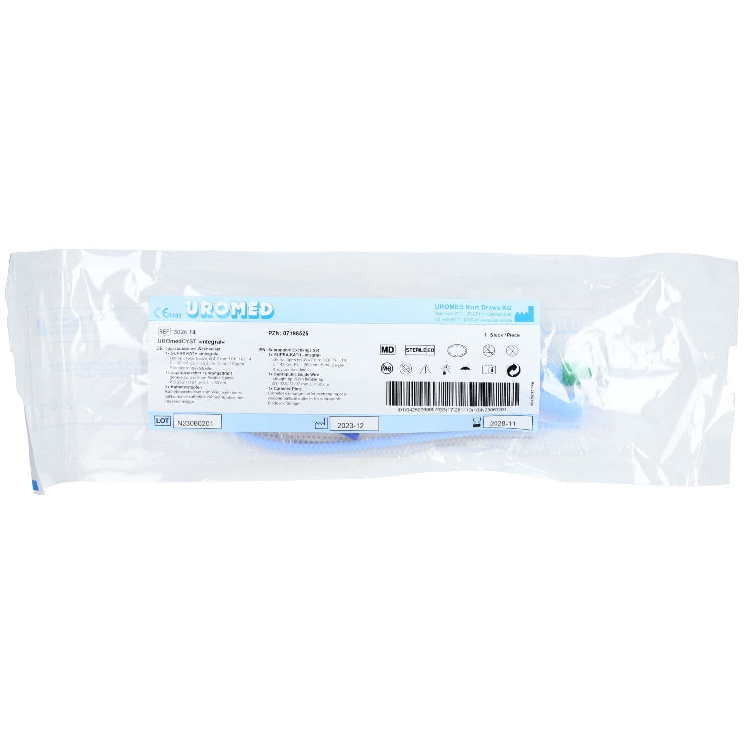 Uromed Cyst Ch 14 Wechsel Kath.Set integral 3026 1 St Katheter