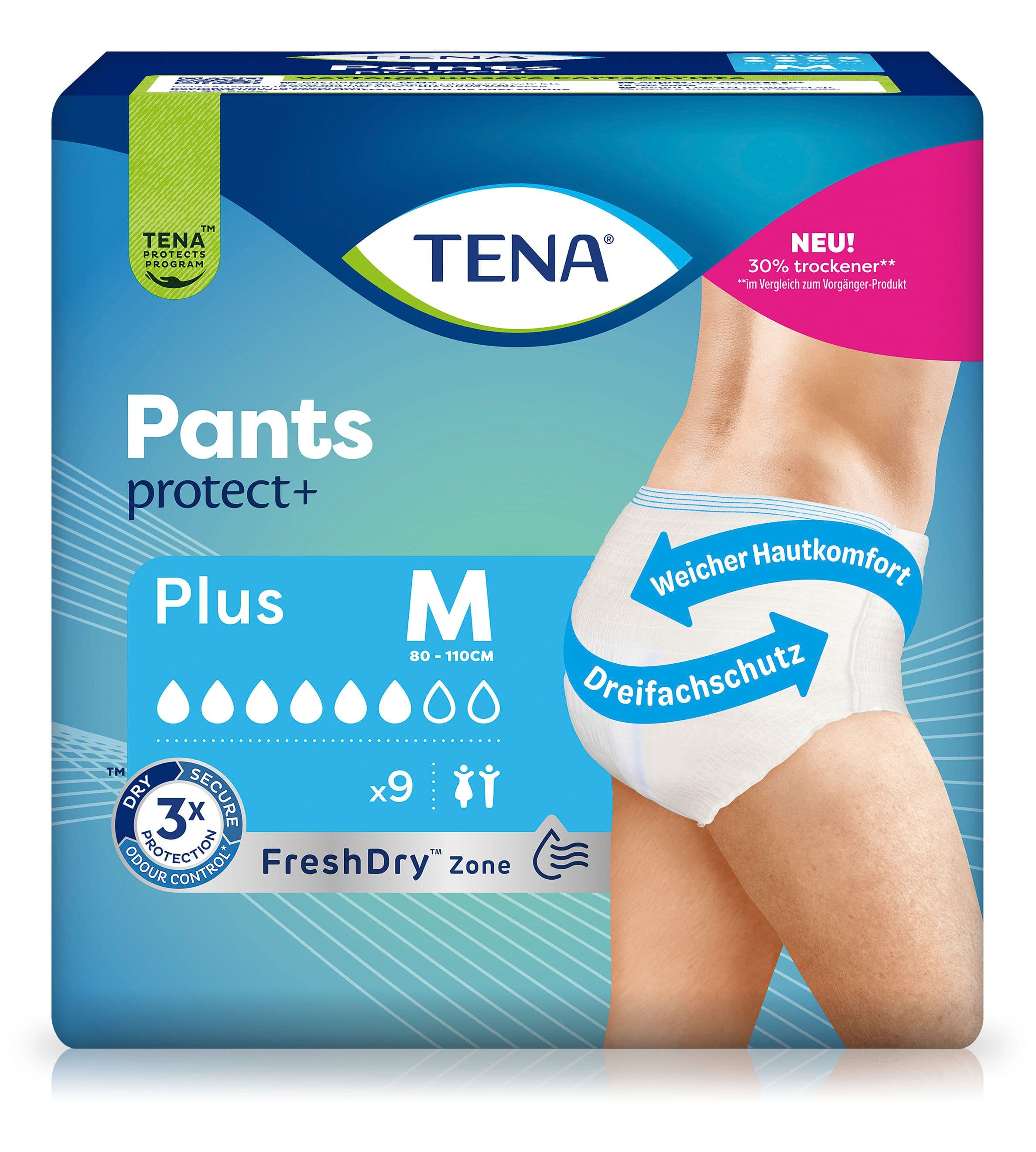 Tena Pants Plus M bei Inkontinenz 9 St Einweghosen