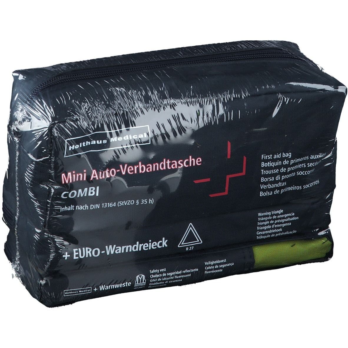 Verbandtasche mini 3in1 DIN 13164+Warndreieck+Wes. 1 St Set