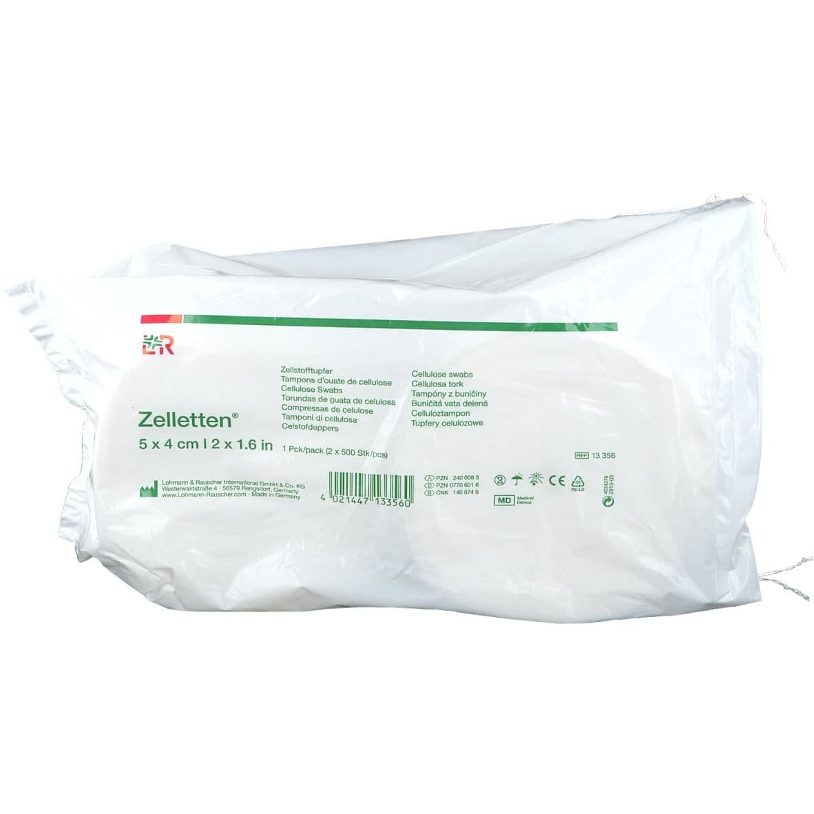 Zelletten Tupfer 4x5 cm unsteril Rolle 2x500 St