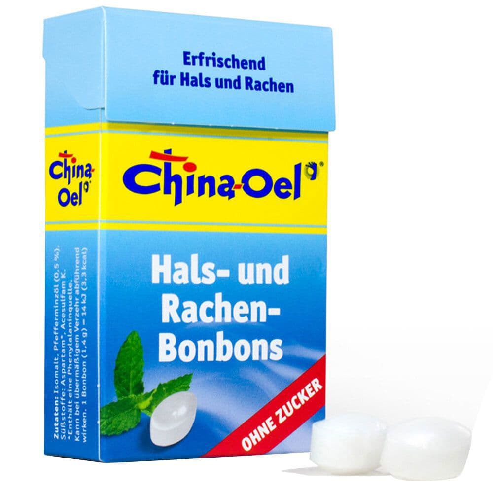 China-Oel® Hals- und Rachenbonbons - ohne Zucker Fünferpack 5x40 g Bonbons