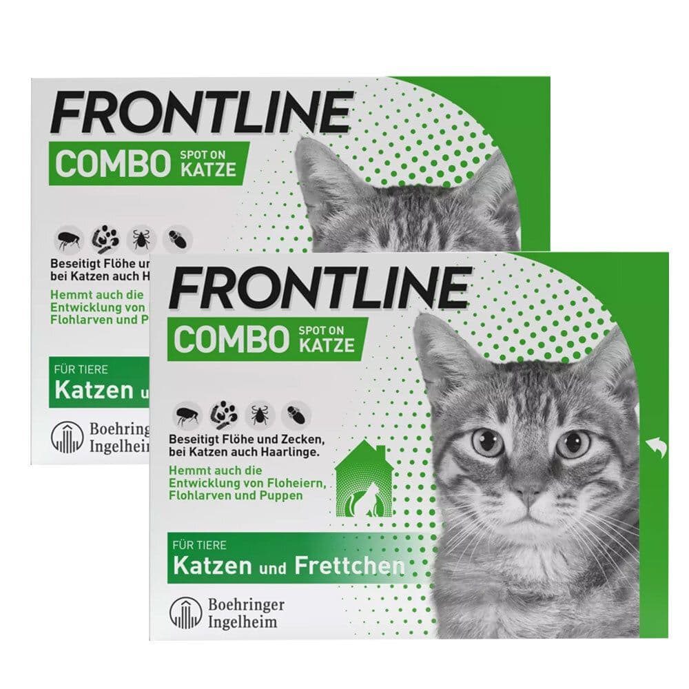 Frontline Combo Spot on gegen Flöhe und Zecken Katze 2x6 St Lösung