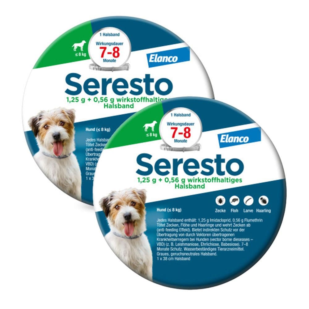 Seresto Halsband für kleine Hunde bis 8 kg 2x1 St