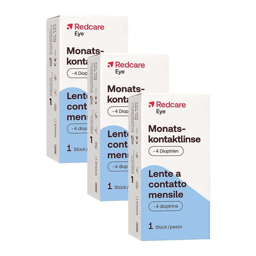 Redcare Monatslinse -4 3er-Pack 3x1 St Kontaktlinsen