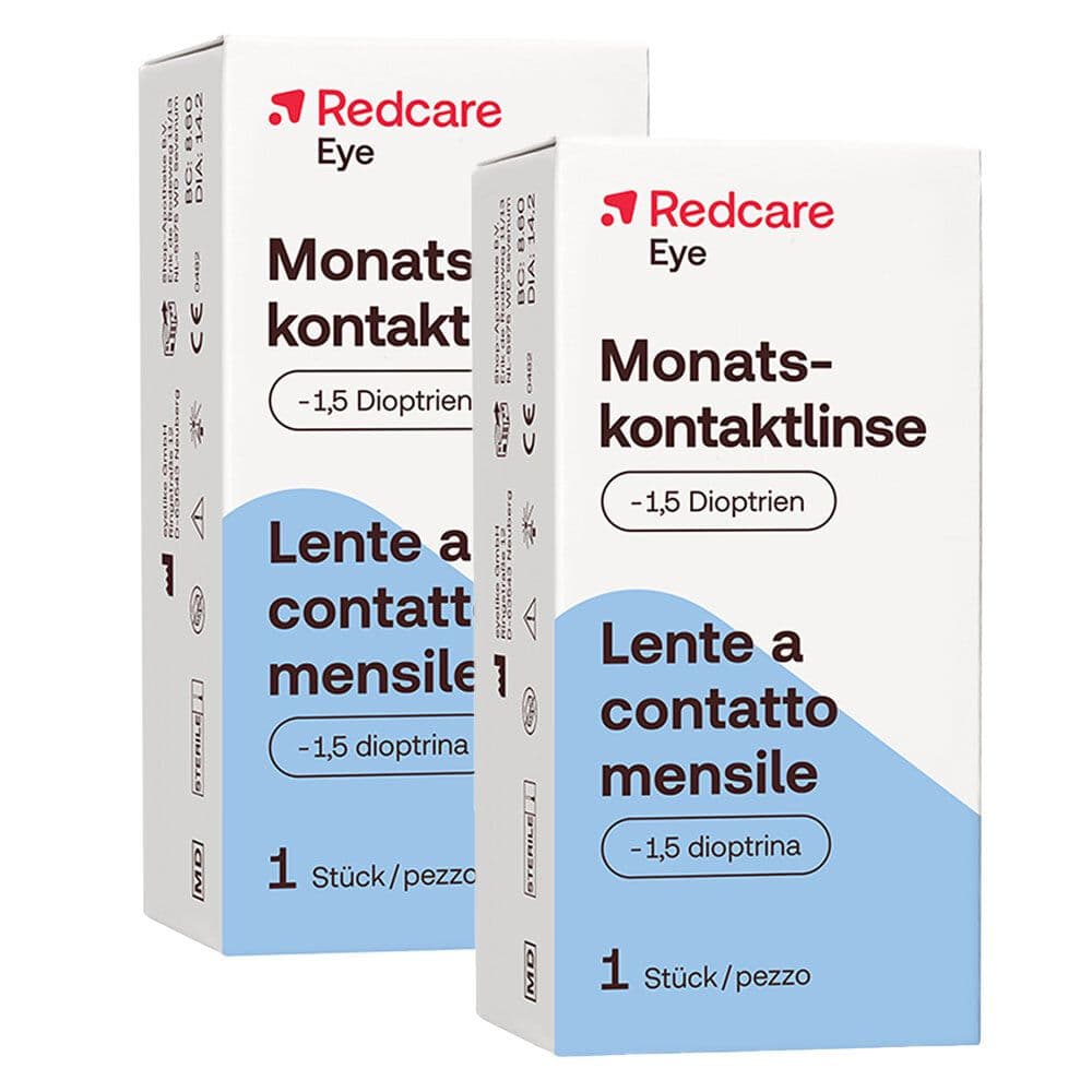 Redcare Monatslinse -1,5 Doppelpack 2x1 St Kontaktlinsen