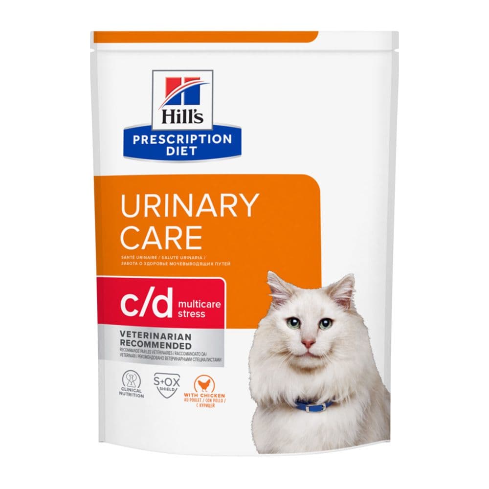 Hill's Prescription Diet c/d Multicare Stress Trockenfutter für Katzen mit Huhn 8 kg Beute Futter