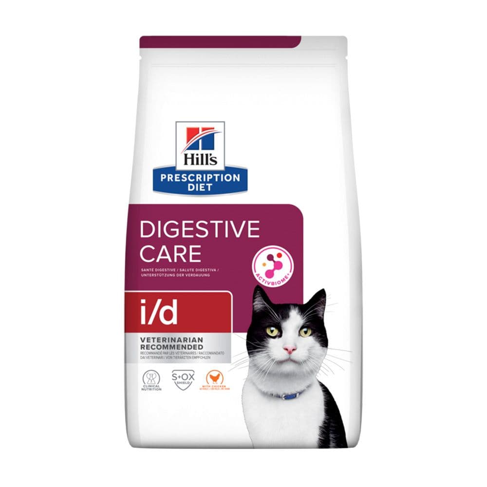 Hill's Prescription Diet i/d Trockenfutter für Katzen mit Huhn zur Unterstützung der Verda 8 kg Futter