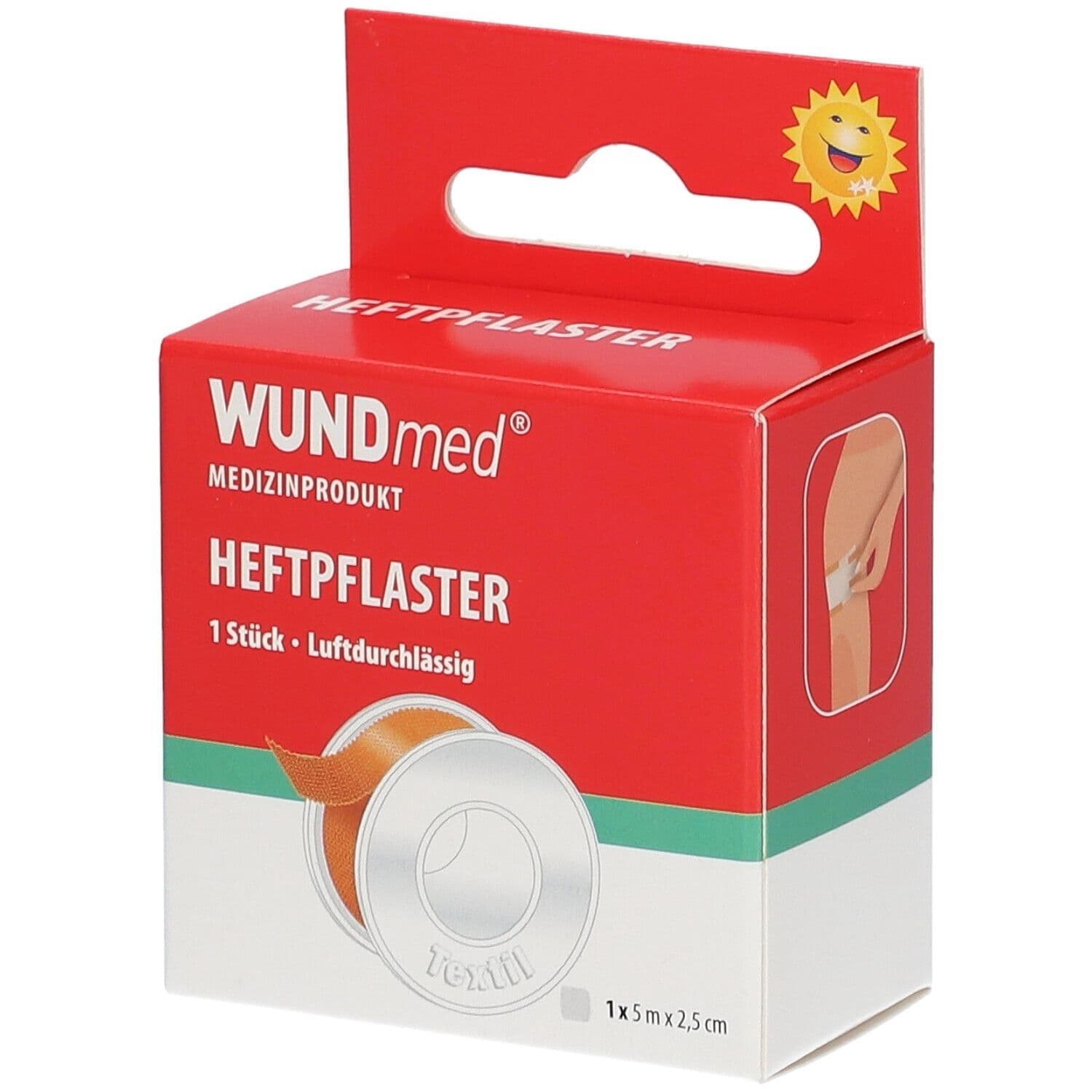 Heftpflaster Textil 2,5 cmx5 m 5x 5x1 St Pflaster