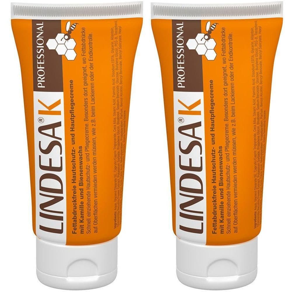 Lindesa K Professional Hautschutz- u.Pflegecr.Tube 2x 2x100 ml Creme