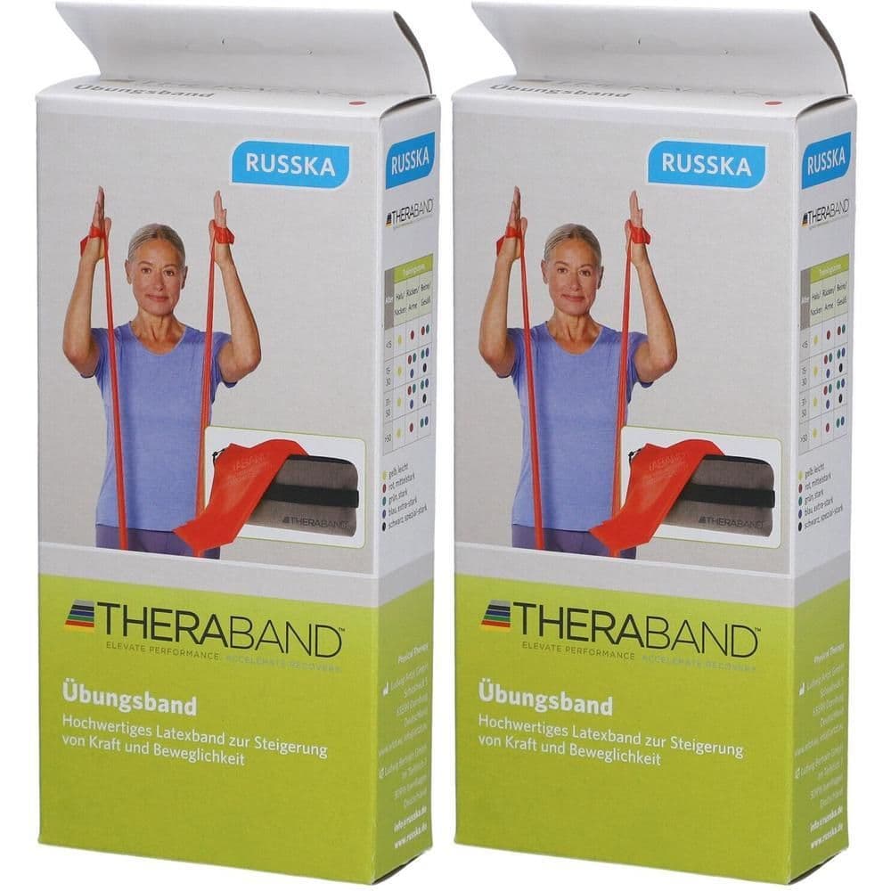 Thera-Band Travel 2,5 m mittel stark rot 2x 2x1 St