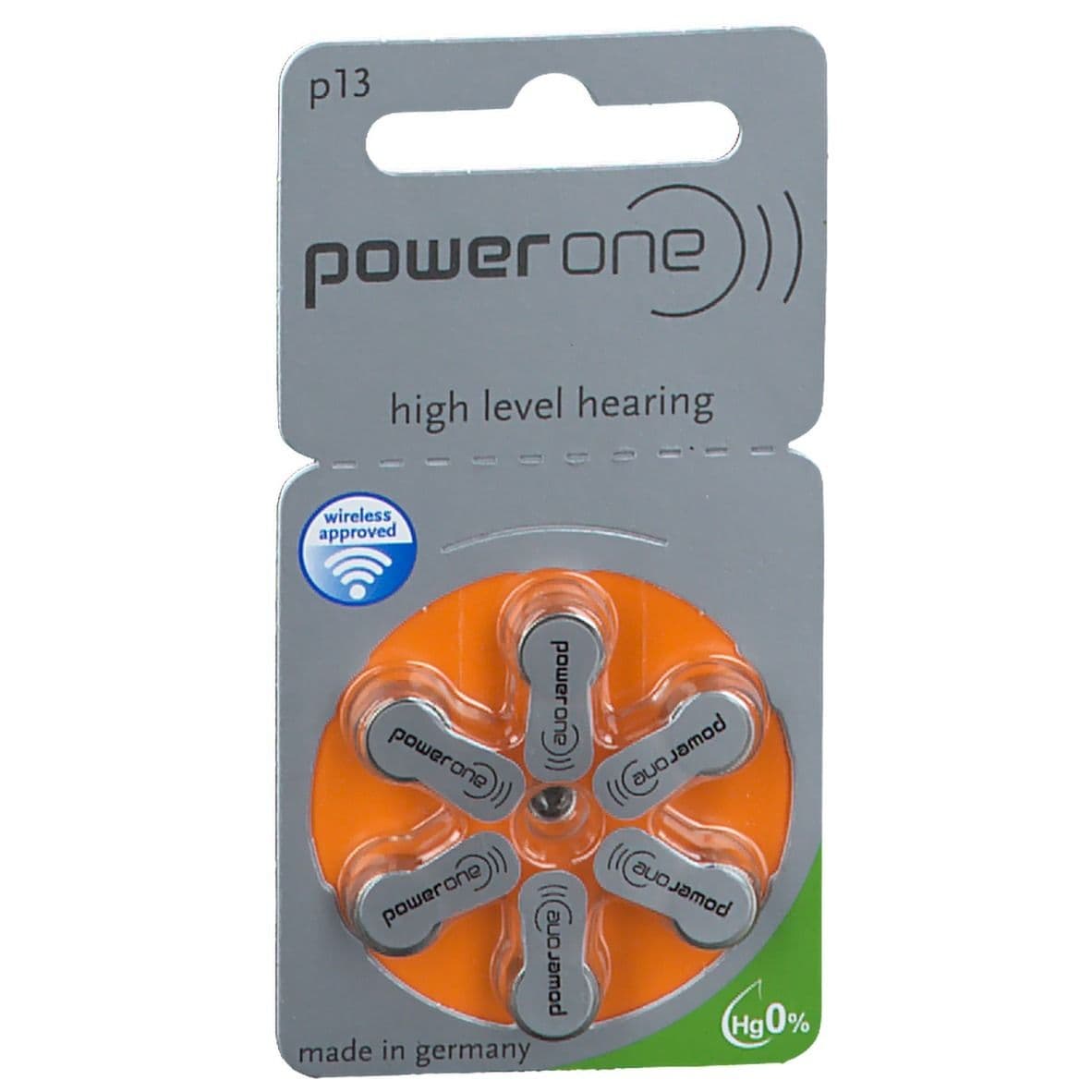 Batterien Hör PowerOne 13 6 St