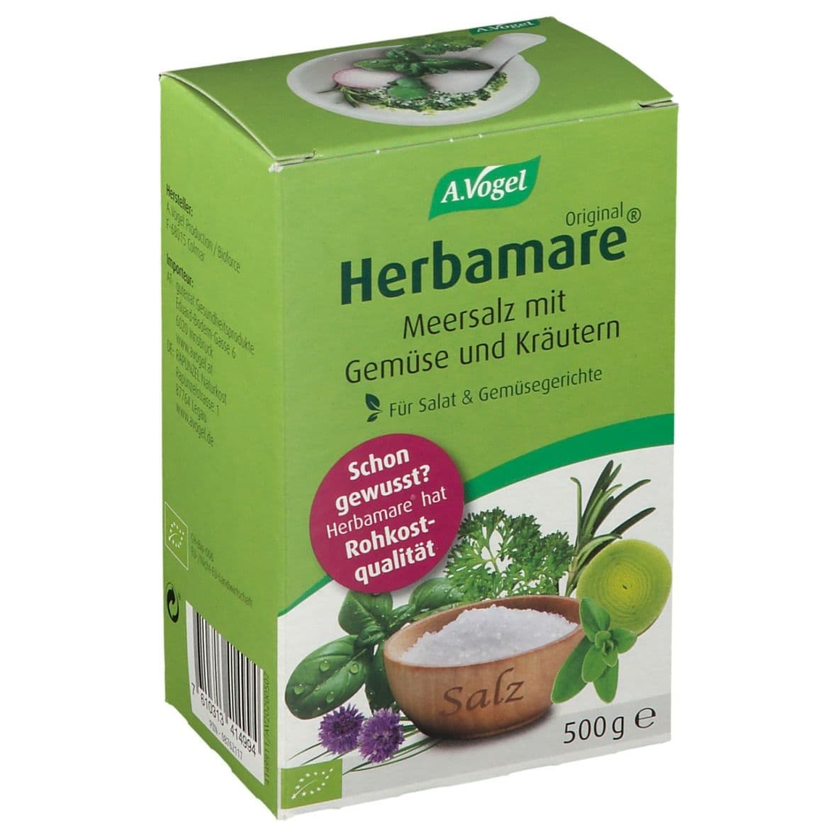 Herbamare Nachf A Vogel Bio 500 g Salz