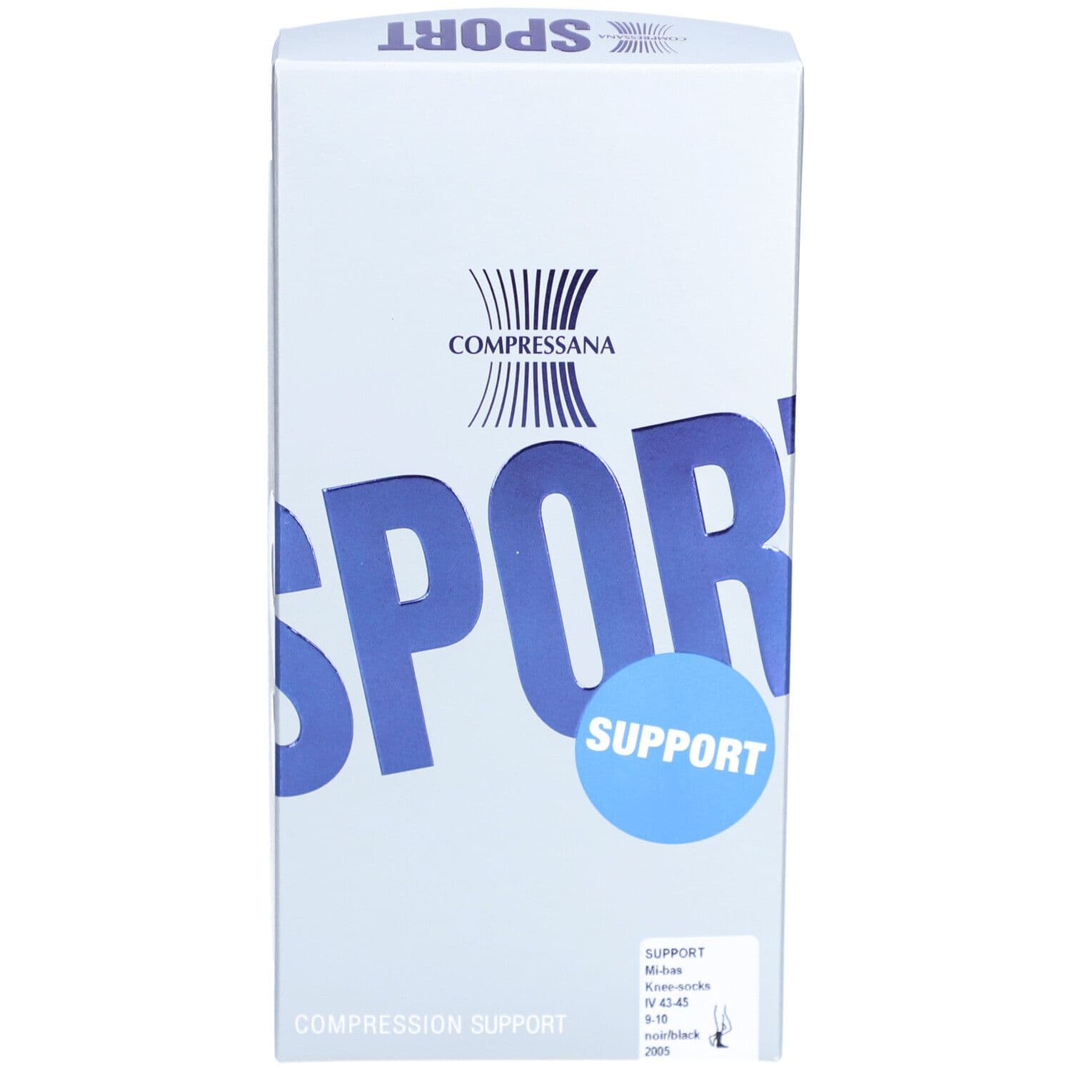 Compressana Sport Kniestrumpf Coolmax Gr.4 schwarz 2 St TODO