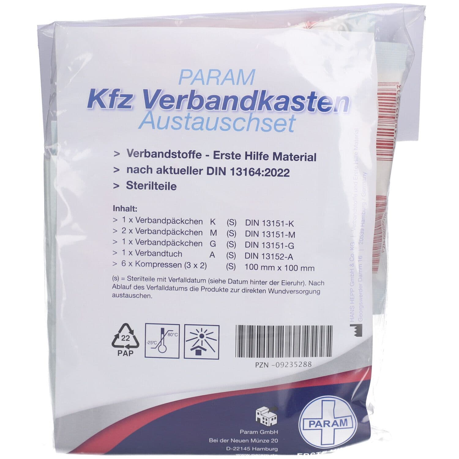 Verbandkasten Austauschset Kfz 13164 Param 1 St Set
