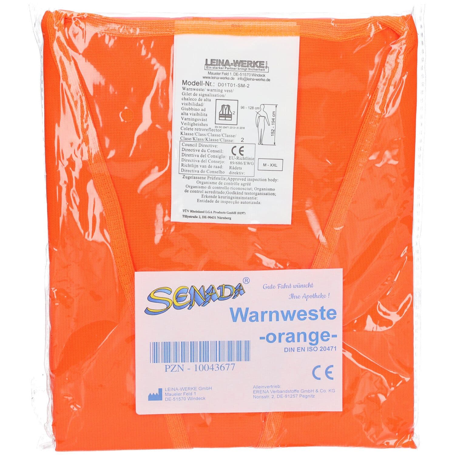 Senada Warnweste orange im Beutel 1 St Sonstige