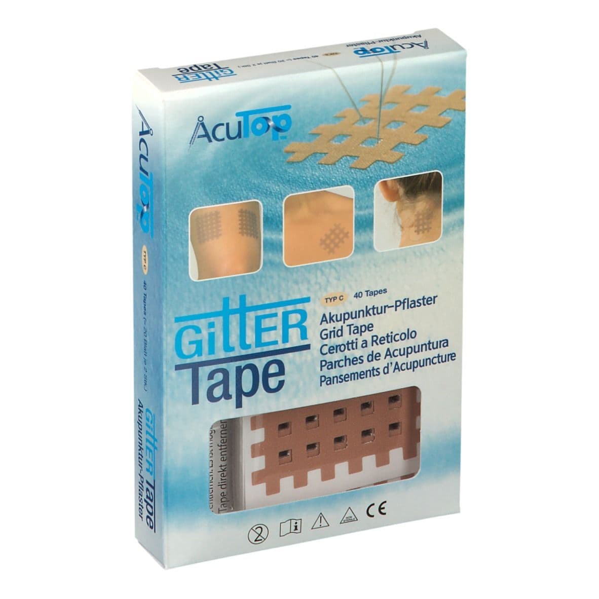 Gitter Tape AcuTop 5x6 cm 20x2 St Pflaster