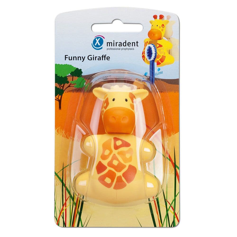 Miradent Zahnbürstenhalter Funny Snapper Giraffe 1 St Halterung