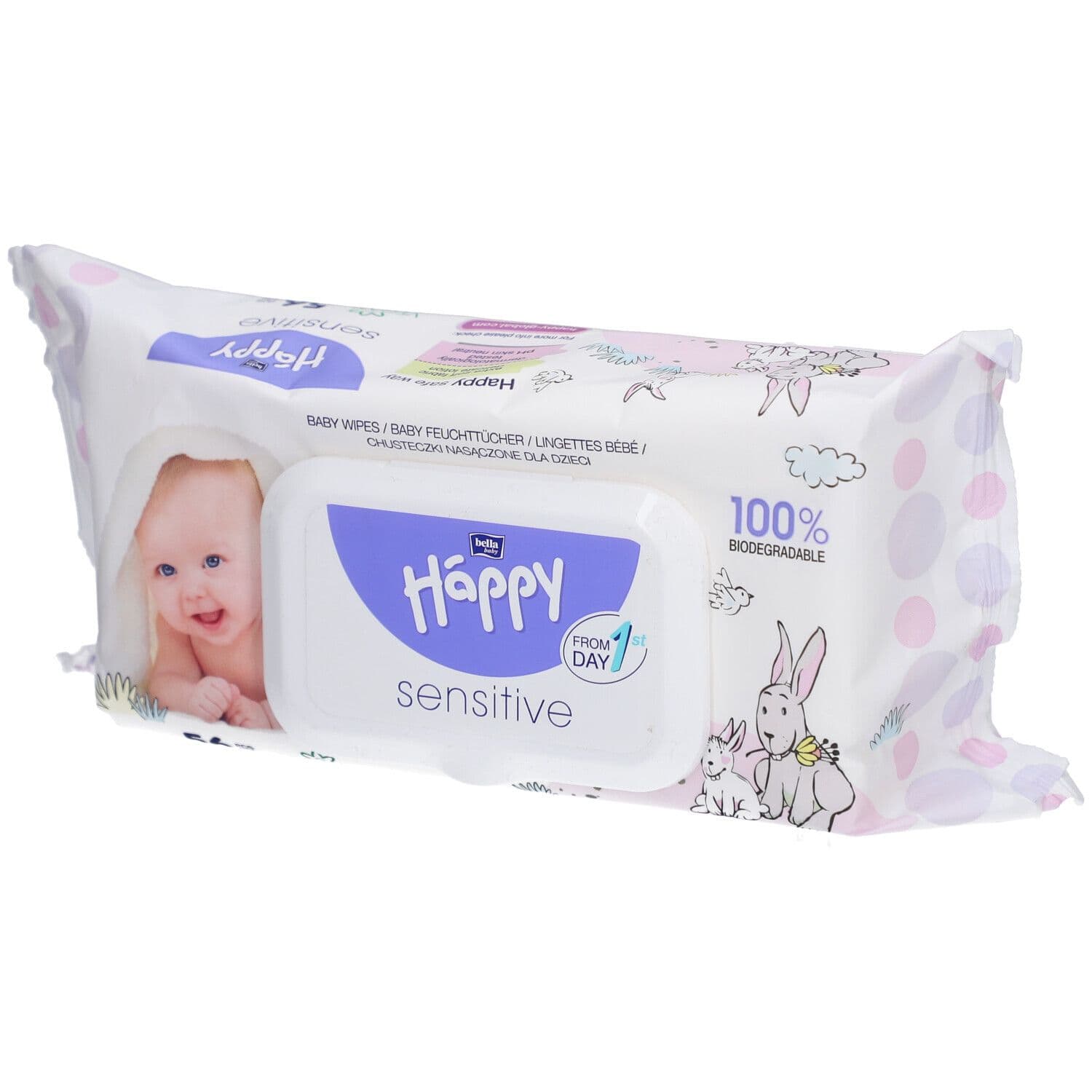 Bella Happy Baby Feuchttücher sensitive m.Klickv. 56 St Tücher