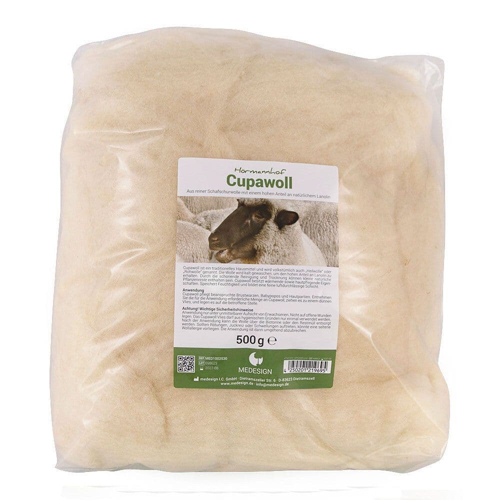 Cupawoll Fettwolle mit natürlichem Lanolin 500 g Vlies